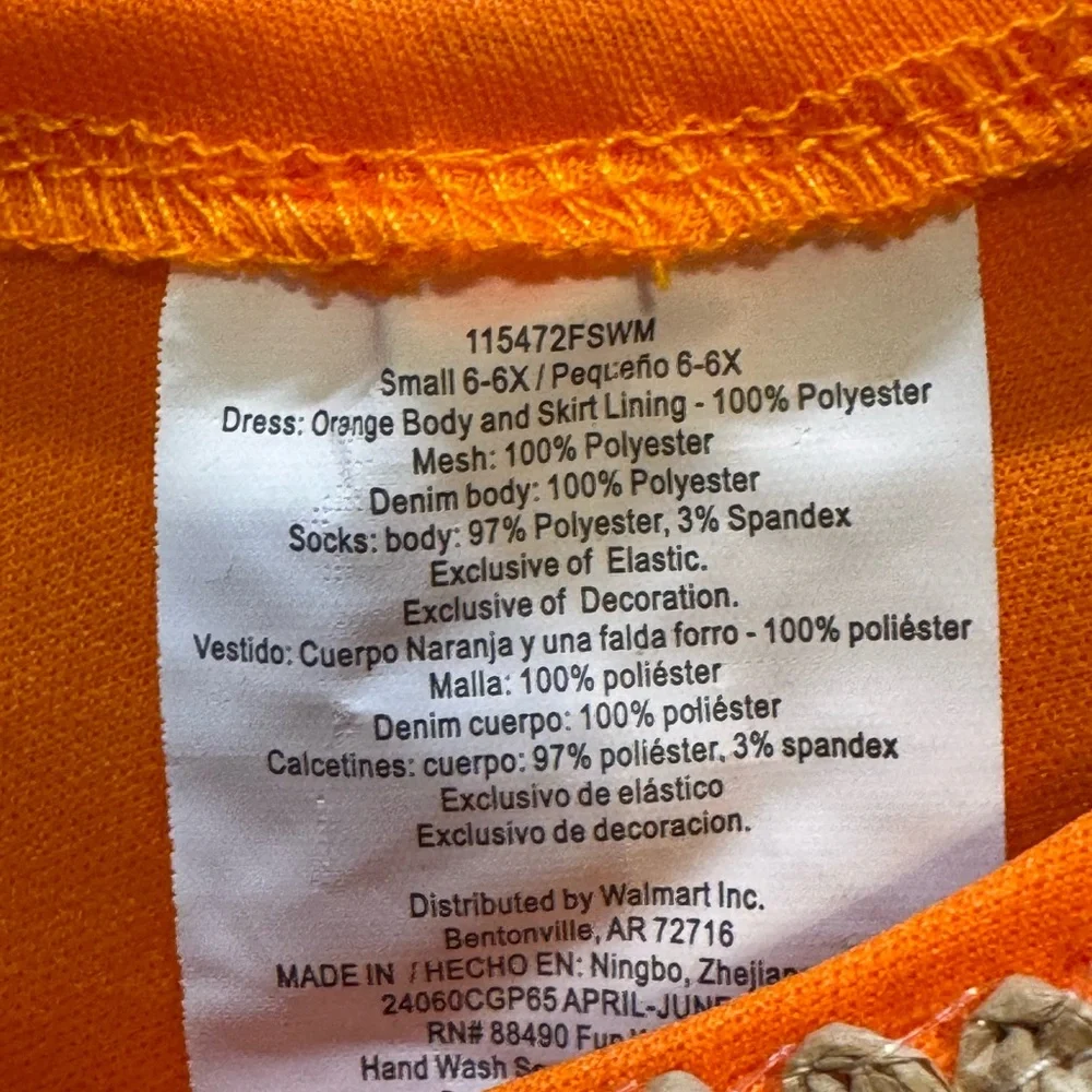 Scarecrow Girl Childs Halloween Costume Dress Size 6-6X Halloween Harvest‎